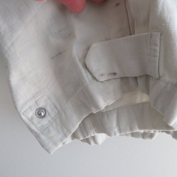 ARITZIA WILFRED Kafka Linen Blend Cropped Cargo Pants in Cream Neutral Size US 0 - Picture 15 of 15